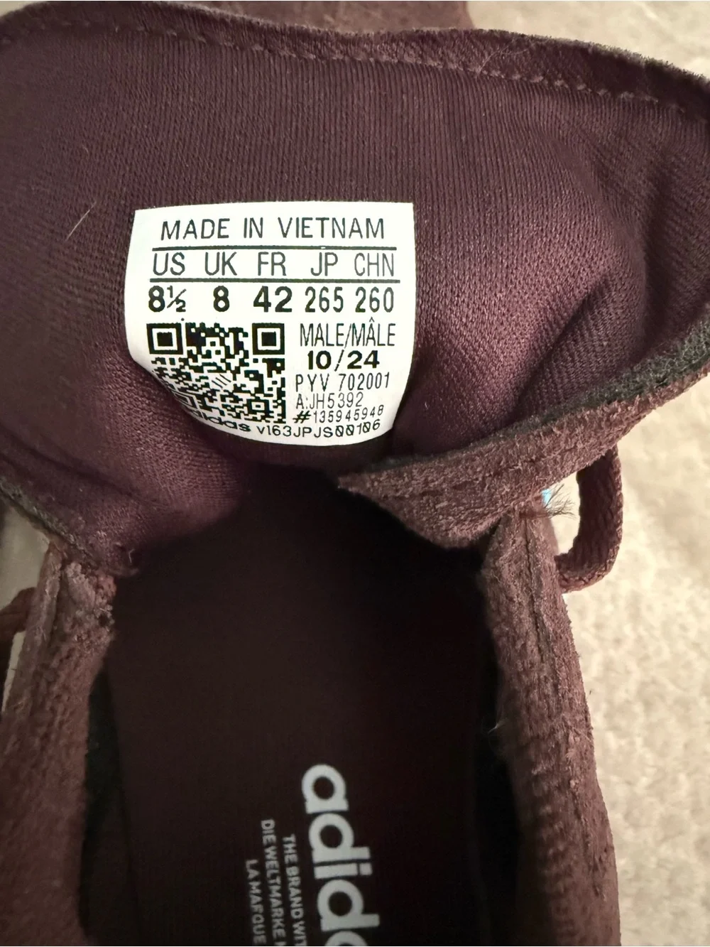 adidas brown suede